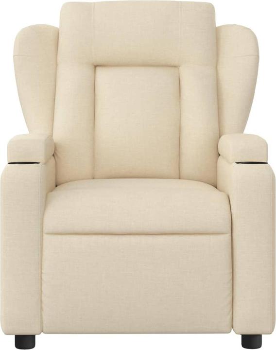 Actual product image VidaXL Massage chair cream fabric,Colour: Cream,Material: Fabric (100