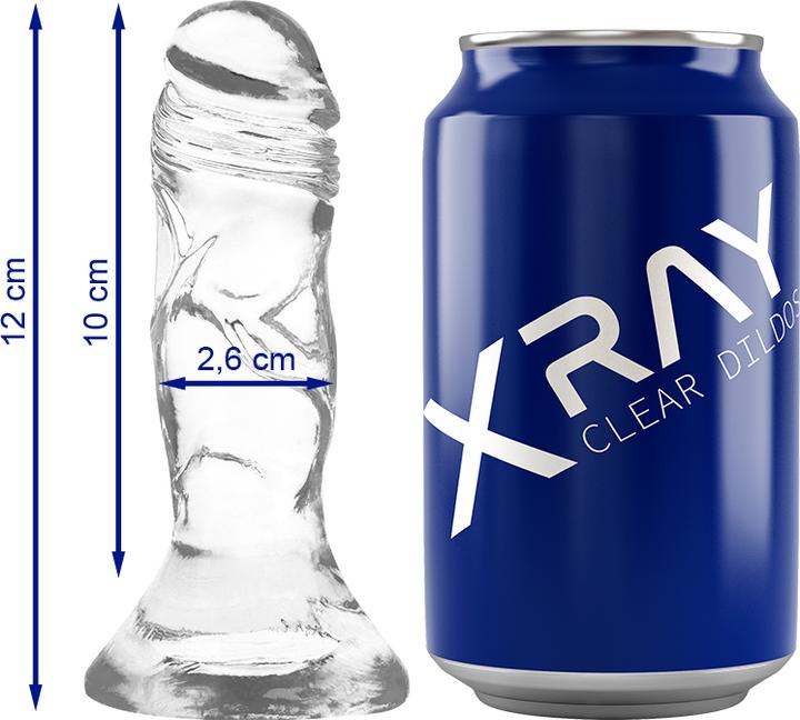 Actual product image X Ray Xray Clear Dildo Transparent 12cm X 2.6cm
