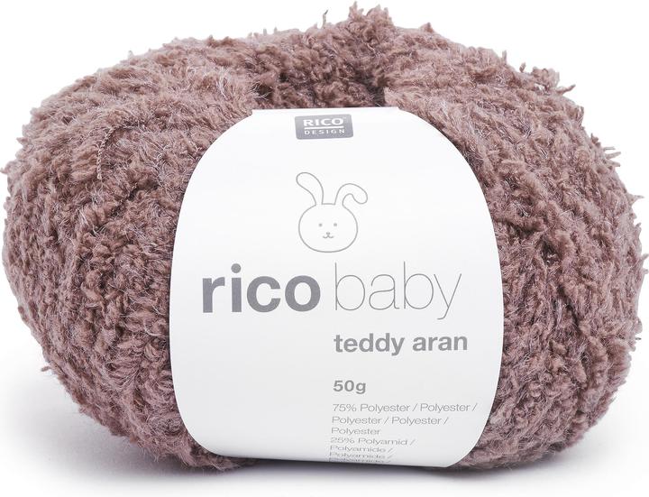 Rico Design Wool Baby Teddy Aran 50 g Brown (145 m)
