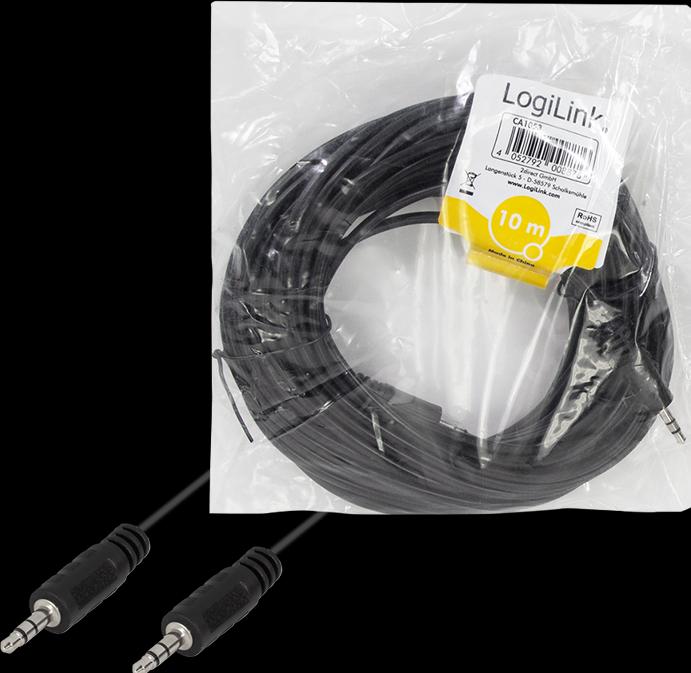 Produktbild LogiLink 3.5 mm—3.5mm (10 m, 3.5mm Klinke (AUX))