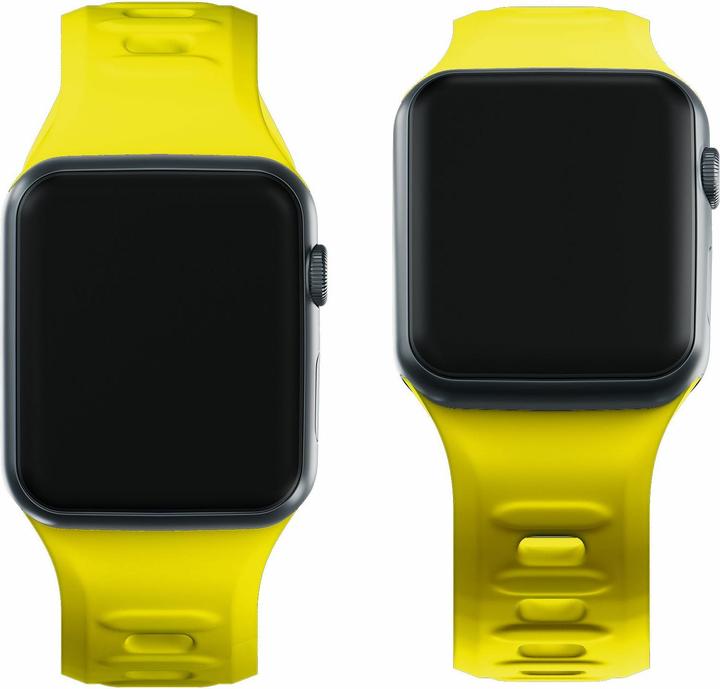 Image du produit 3MK Silicone Watch Strap żółty/yellow dla Apple Watch 38/40/41mm (Silicone, Acier inoxydable)