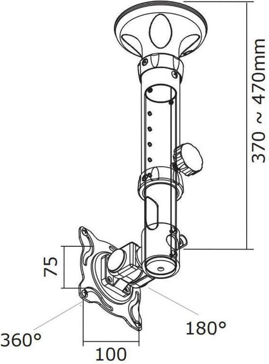Immagine prodotto Neomounts NewStar - FPMA-C025 SILVER - Supporto a soffitto (Soffitto, 30")
