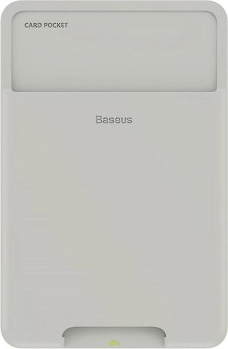 Actual product image Baseus back stick silicone card bag French grey (Universal)