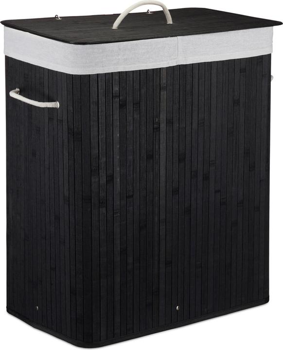 Actual product image Relaxdays Laundry Hamper, 2 Compartments (95 l)