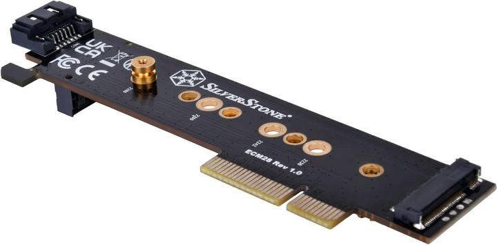 Silverstone SST-ECM28 - 1x NVMe + 1x SATA M.2 SSD to PCI-E x4 1U adapter card