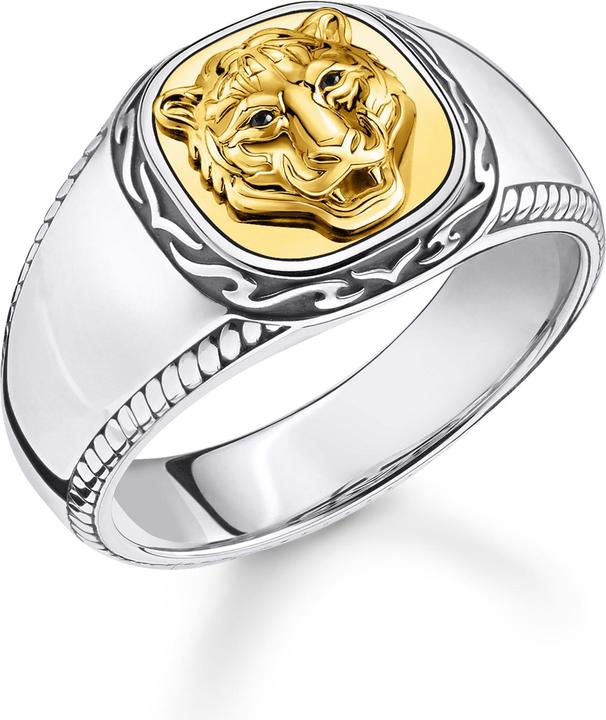 Thomas Sabo Ring Tiger Gold (68, 925 Silber)
