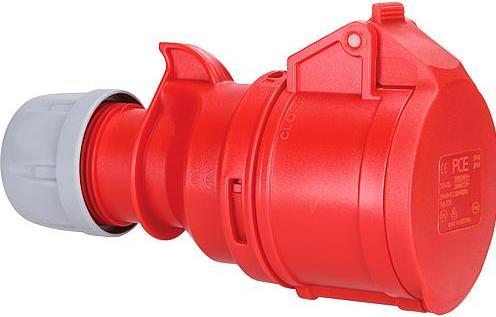 Produktbild PCE CEE Kupplungssteckdose mit Deckel 400V 32A IP44 225-6