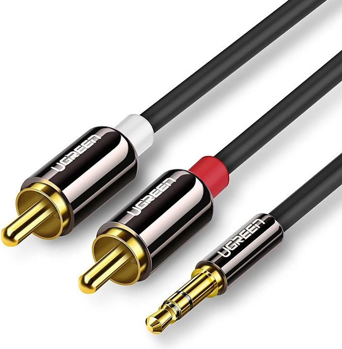 Ugreen 2x RCA – 3.5mm Klinke (2 m, Cinch, 3.5mm Klinke (AUX))