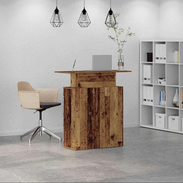 Produktbild VidaXL Empfangstheke Altholz-Optik 100x40x104 cm Holzwerkstoff Empfangstresen