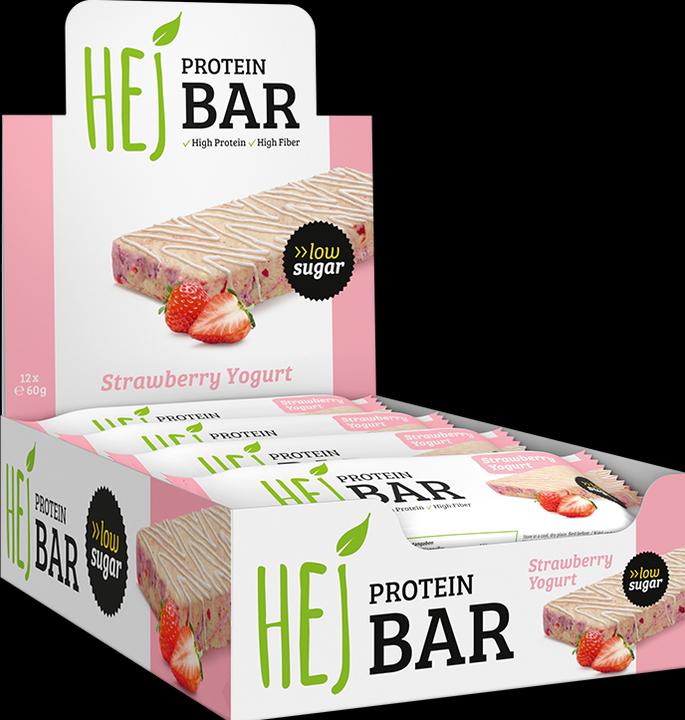Produktbild HEJ Nutrition HEJ Protein Bar (12 x 60g) (Strawberry-Yoghurt, 1 Stk., 720 g)