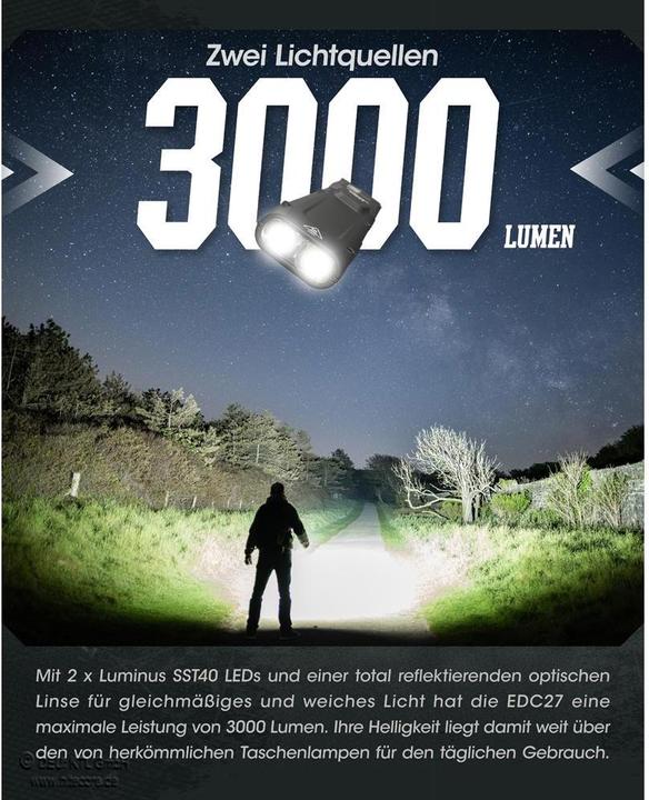Produktbild Nitecore EDC27 - 3000 Lumen (13.56 cm, 3000 lm)