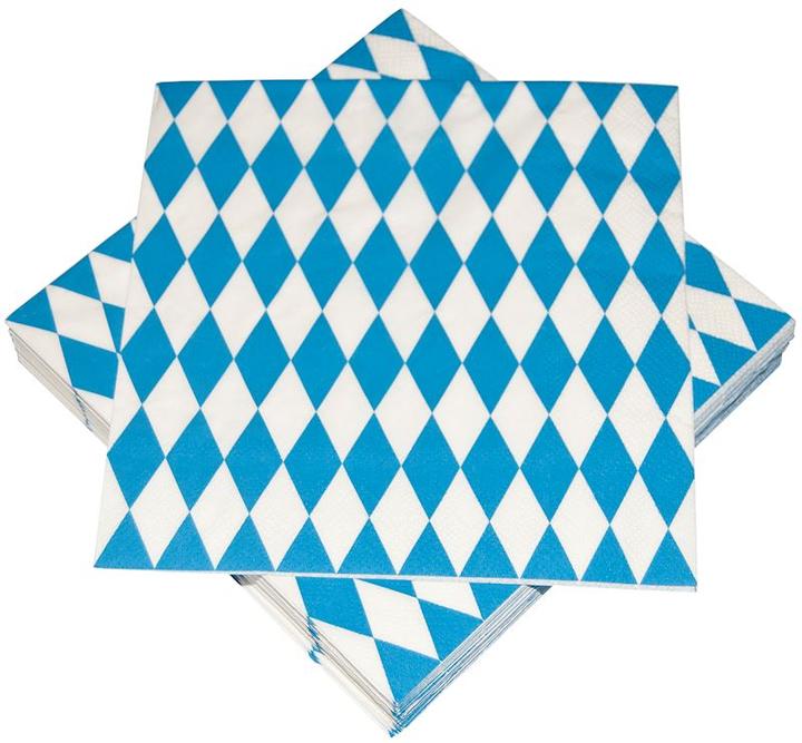 Produktbild Fortura Oktoberfest-Deko: Bayrische Servietten (20 x, 33 x 33 cm)