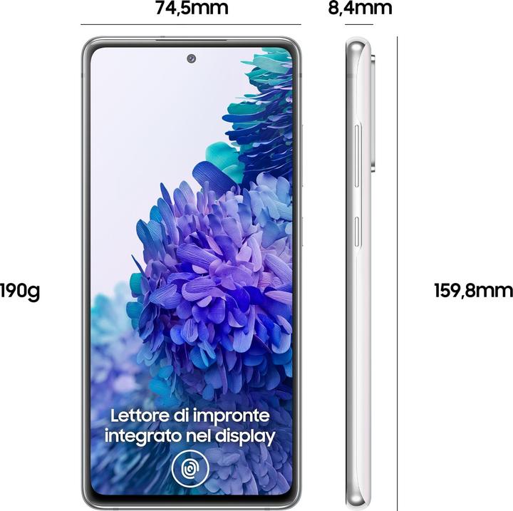 Produktbild Samsung Galaxy S20 FE EU (104 GB, Wolkenweiss, 6.50", Hybrid Dual SIM, 12 Mpx, 4G)