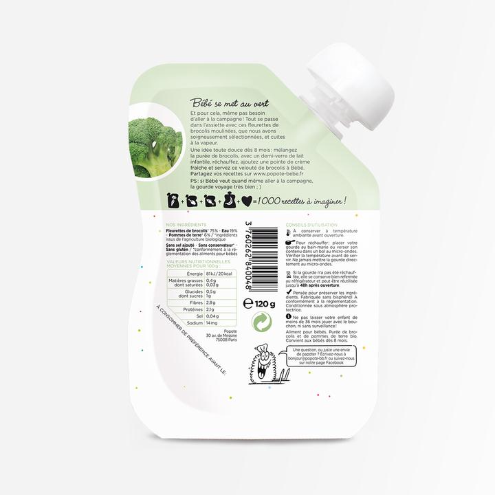 Actual product image Popote Quetschie Broccoli BIO (120 g)