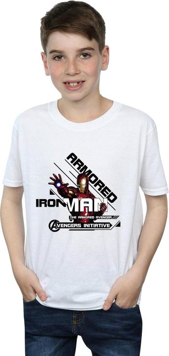 Actual product image Boys Avengers Iron Man Armoured Avenger T-Shirt (140, 146)