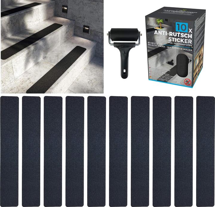 Image du produit Cocofy Autocollant antidérapant pour escaliers 61x10 cm (100 mm)