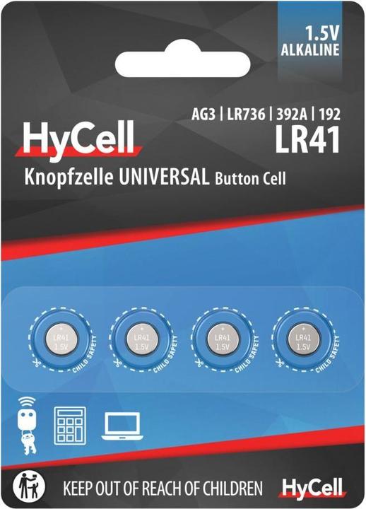 Actual product image HyCell Alkaline LR41 (4 pcs., LR41, 30 mAh)