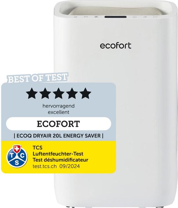 Image du produit ecofort ecoQ DryAir 20L Energy Saver (50 m², 20 l/24h)