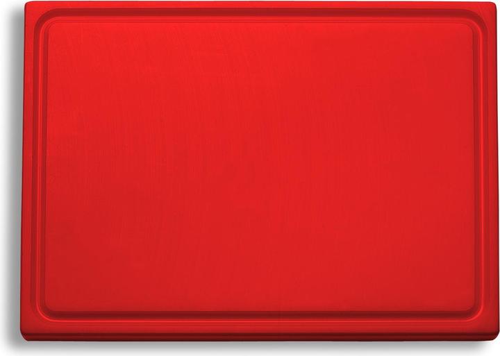 Produktbild F. Dick Schneidbrett, Saftrille (Kunststoffschneidbrett, rot, 265x325x18 cm, beidseitig verwendbar