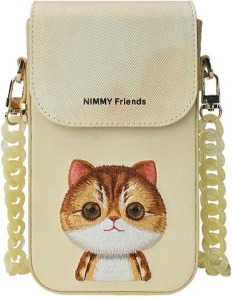 Actual product image Dell Nimmy phone bag khaki Big Eyed Pet 2.0 Cat