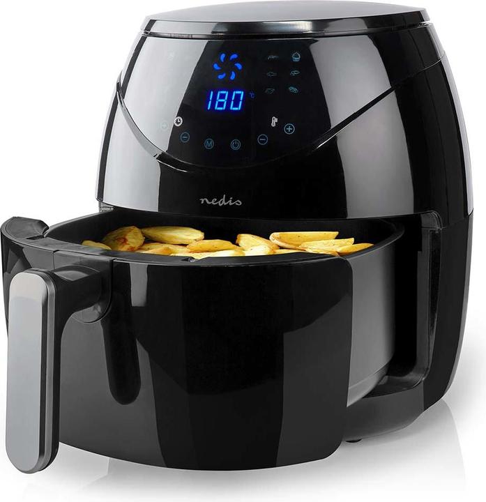 Produktbild Nedis Hot Air Fryer 4.6 l Timer: 60 min Digital Black (EU-Stecker)