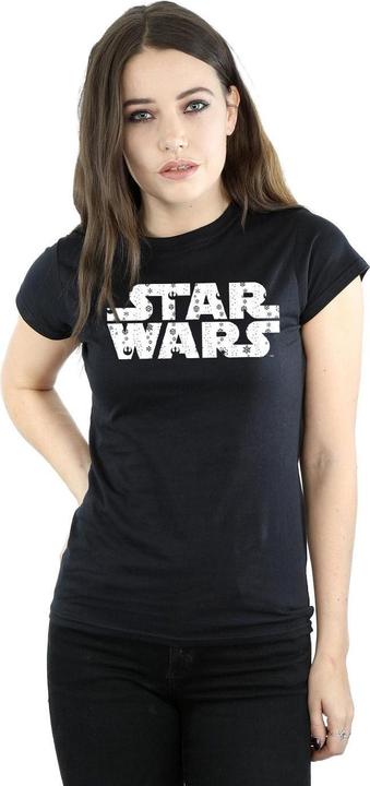Actual product image Star Wars Womens/Ladies Christmas Logo Cotton T-Shirt (XL)