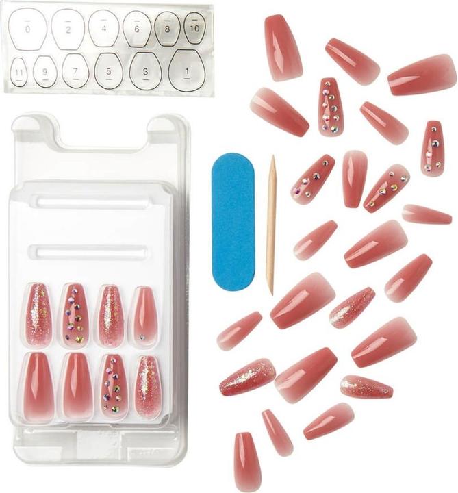 Image du produit KISS Ongles - Jelly Fantasy Ongles Be Jelly (Ongles artificiels, Rouge, Marron)