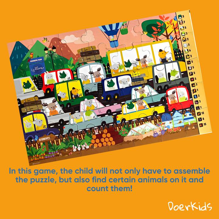 Produktbild DoerKids Suchen Finden & Zählen Parkplatz Bodenpuzzle (35 Teile)