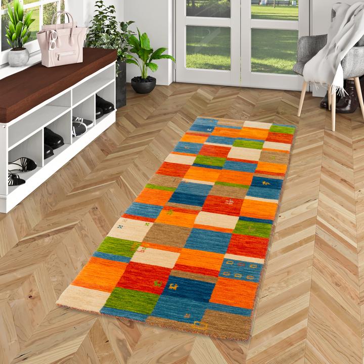 Produktbild Pergamon Natur Wolle Teppich Gabbeh Esta Läufer (70 x 140 cm)