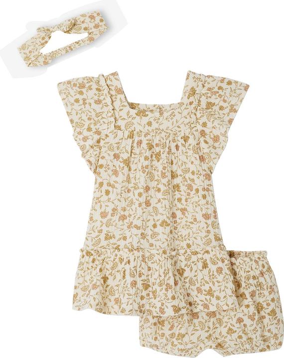 Produktbild Vertbaudet Mädchen Baby Geschenk-Set: Kleid, Shorts & Haarband (80)