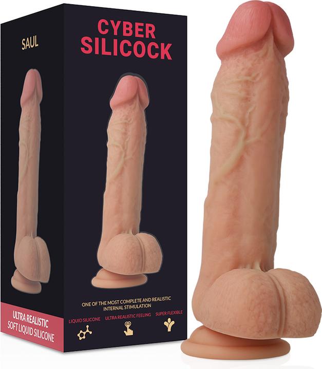 Image du produit Cyber Silicock STRAP-ON SAUL SILICON FLUIDE AVEC 3 ANNEAUX GRATUITS 15.5 CM -O- 4.2 CM