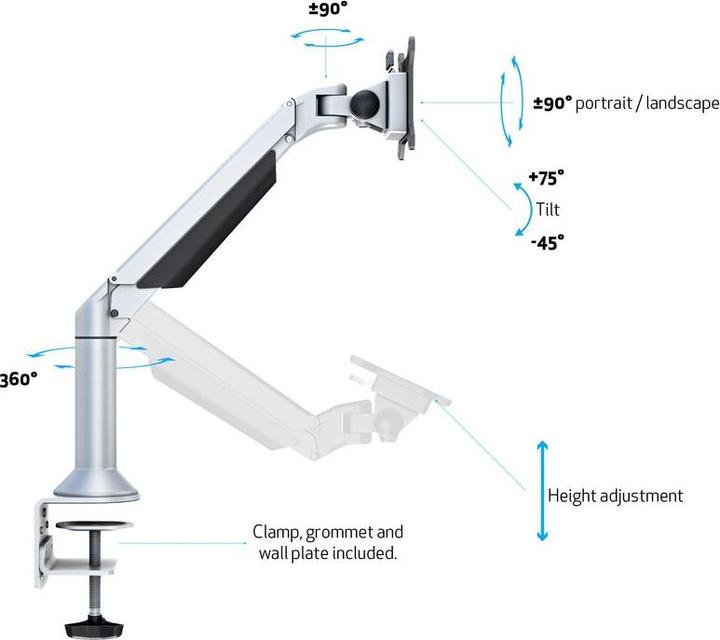 Image du produit Multibrackets MB Support articulation gaz W+T (Tables, 32")