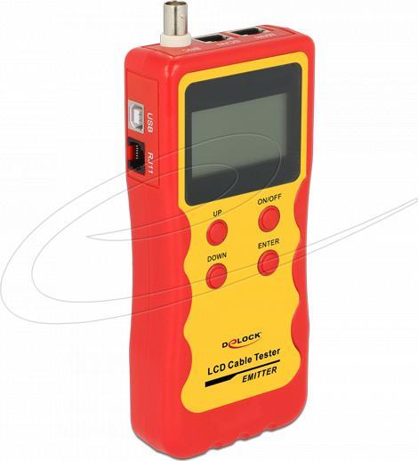 Produktbild Delock LCD Kabeltester RJ45 / RJ12 / BNC / USB