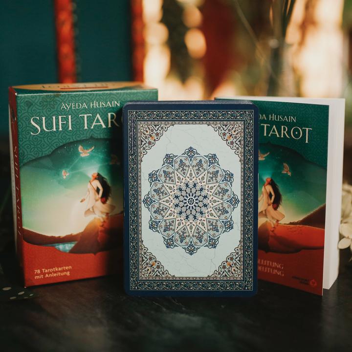 Produktbild Sufi-Tarot - Der Weg des Herzens: 78 Tarotkarten mit Anleitung (Deutsch, Ayeda Husain, 2023)