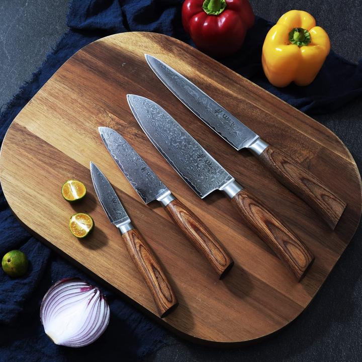 Actual product image Wakoli Damascus Knife Set of 4 EDIB Pro Series (17 cm)