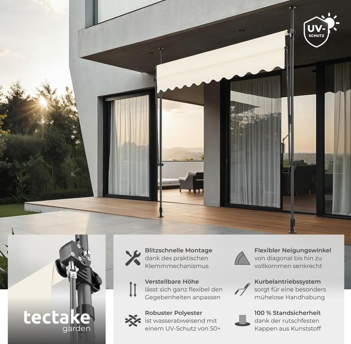 Actual product image tectake Clamping awning (2.50 m)