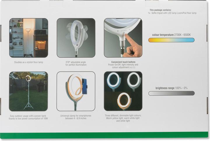 Actual product image 4smarts Videoleuchte Selfie LoomiPod (Ring light)