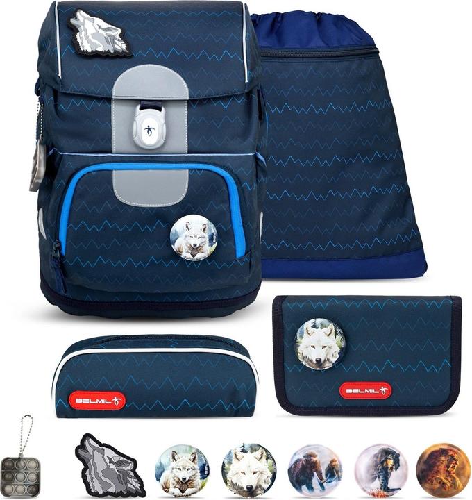 Belmil MOTION Schulrucksack-Set Wolves (19 l)