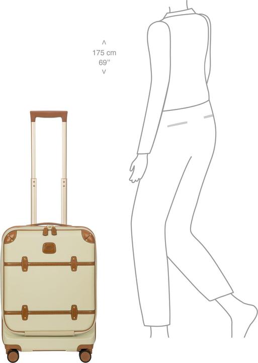 Actual product image Brics Bellagio 4-wheel cabin trolley 55 cm with stretch fold (40 l, Hand luggage (up to 50 litres))