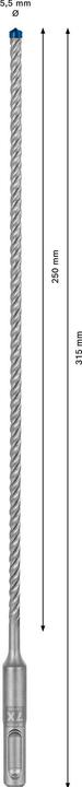 Actual product image Bosch Professional Zubehör Expert SDS plus-7X hammer drill, 5.5 x 250 x 315 mm (5.50 millimetres)