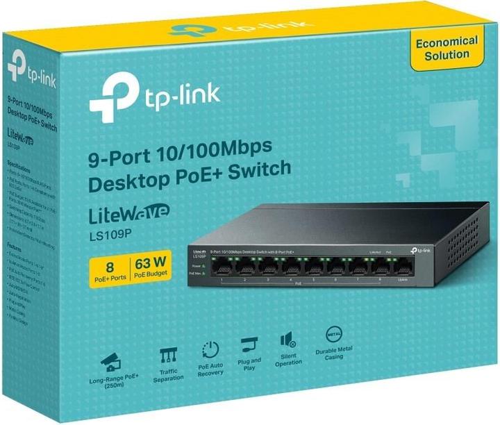 Actual product image TP-Link LS109P (9 Ports)
