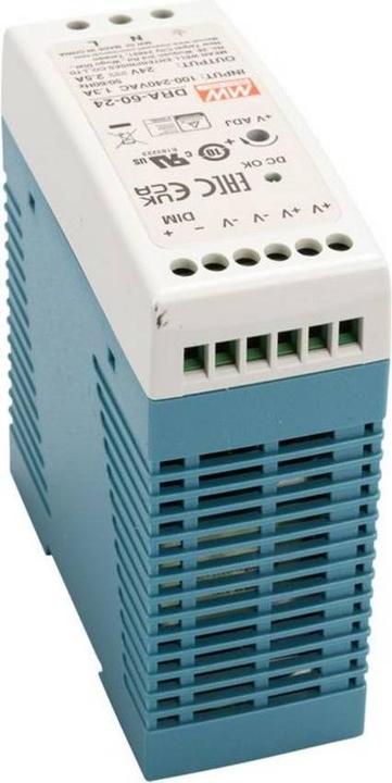 Produktbild MeanWell Hutschienen Netzteil (DIN Rail) 24 V/DC 2.5 A 60 W 1 x