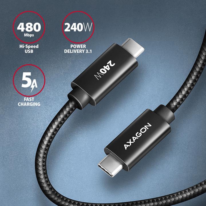 Actual product image Axagon USB C - USB C (3 m, USB 2.0)