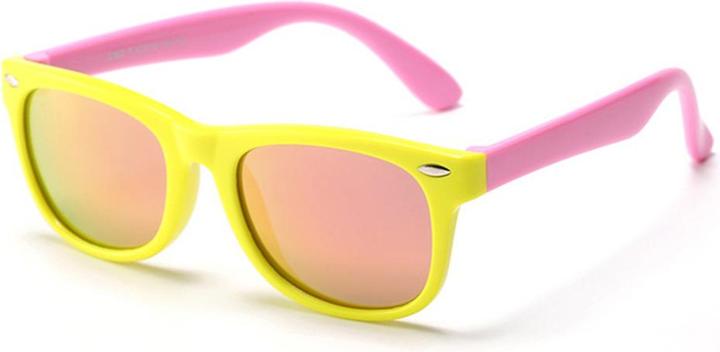 Produktbild Techsuit - Sunglasses Polarised (D802) - for Kids, UV Protection - Yellow / Pink / Pink
