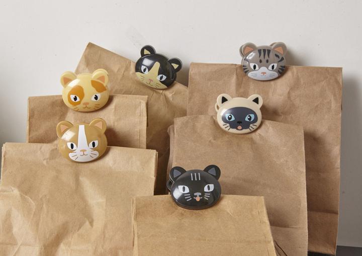 Image du produit Kikkerland Clip de fermeture chat (6 x)