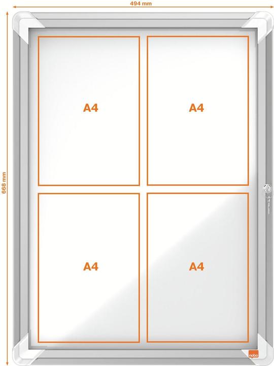 Image du produit Nobo Vitrine d'affichage 4xA5