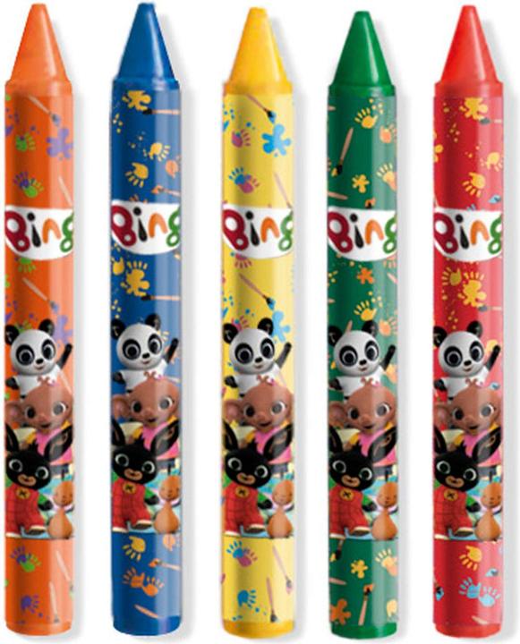Image du produit Bambolino Toys Crayons de cire Bing, 5 pièces (Orange, Bleu, Rouge, Vert, Jaune, 5 x)