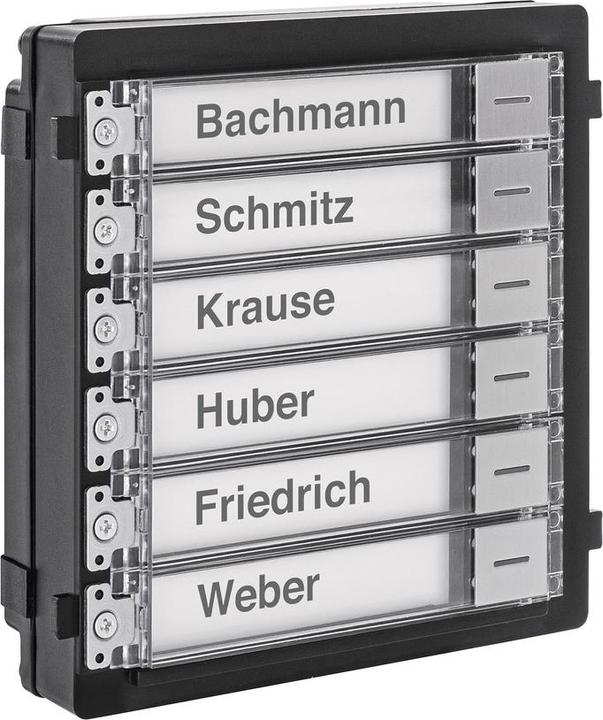 Actual product image Abus Bell button module (6 buttons) for door intercom (stainless steel)