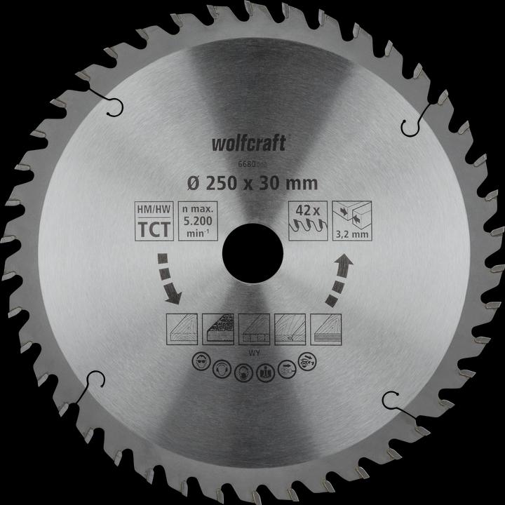 wolfcraft Lame de scie circulaire de table CT, Série orange