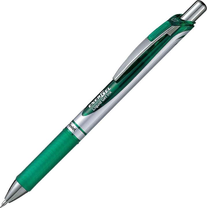 Actual product image Pentel Gel pen EnerGel Xm (Green, Silver, 1 x)